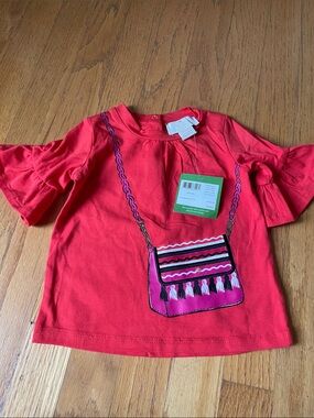 kate spade Red Girls' Tee with Pink Purse Graphic